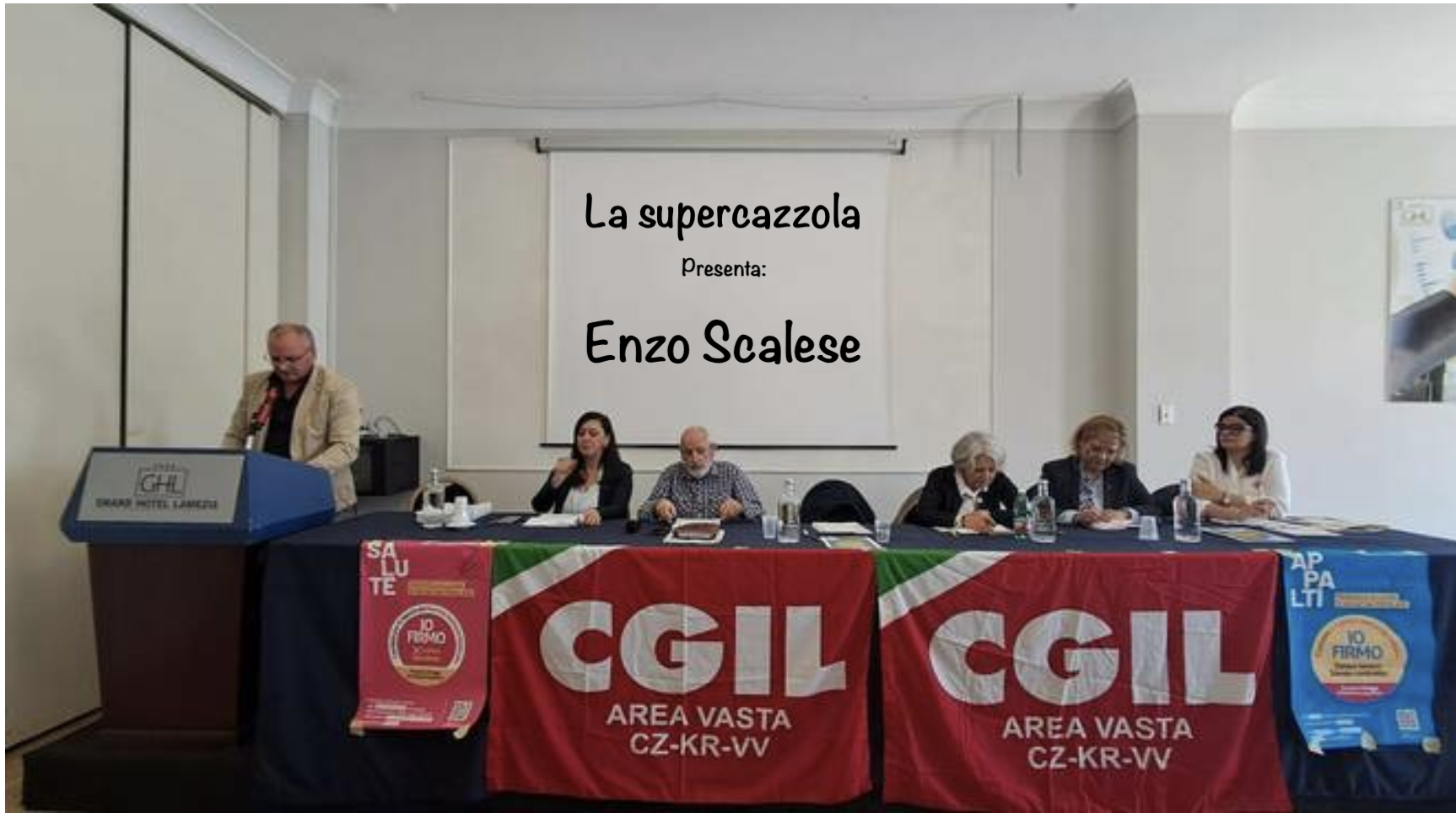 La CGIL scopre la lotta territoriale, ma la chiude dentro un banchetto firme: la supercazzola di Scalese.